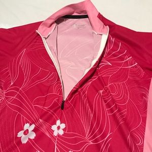 SUGOI Cycling Jersey Cherry Blossoms Floral Pink